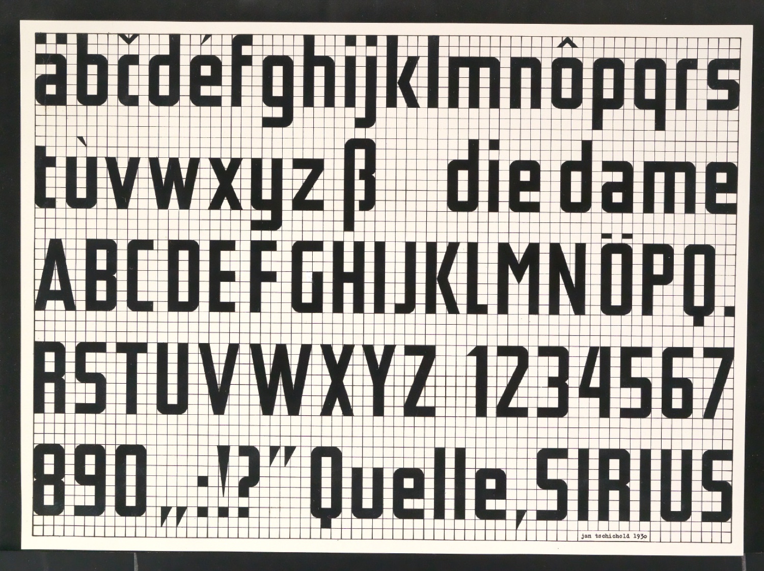 Klischeeabzug von Illustration Schmale Grotesk - Leicht und schnell konstruierbare Schrift — Blatt 1