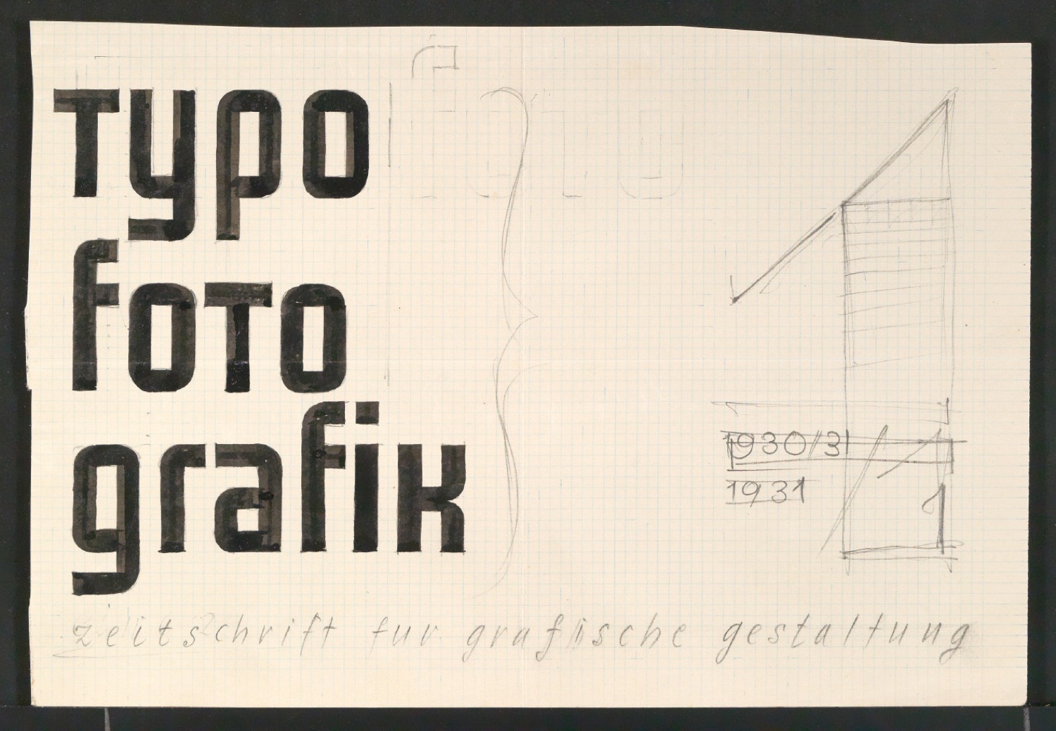 Entwurfszeichnungen für den Umschlag von tfg - typo foto grafik — Blatt 3