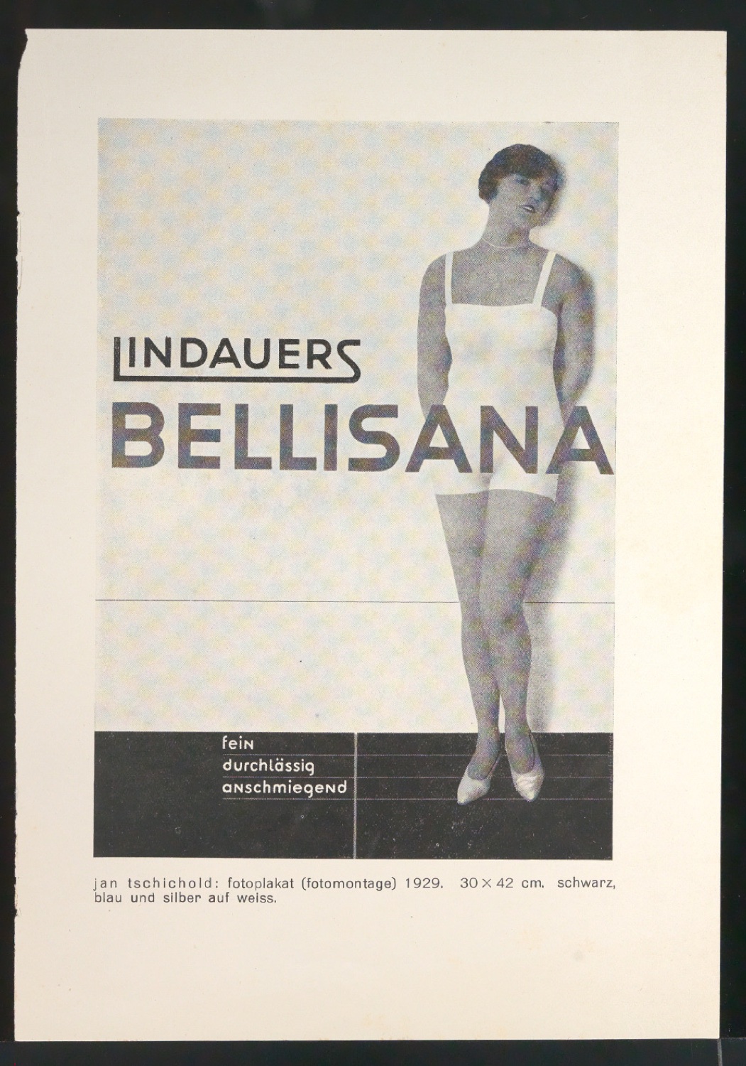 Verkleinerter Nachdruck von Plakat Lindauers Bellisana — Blatt 1