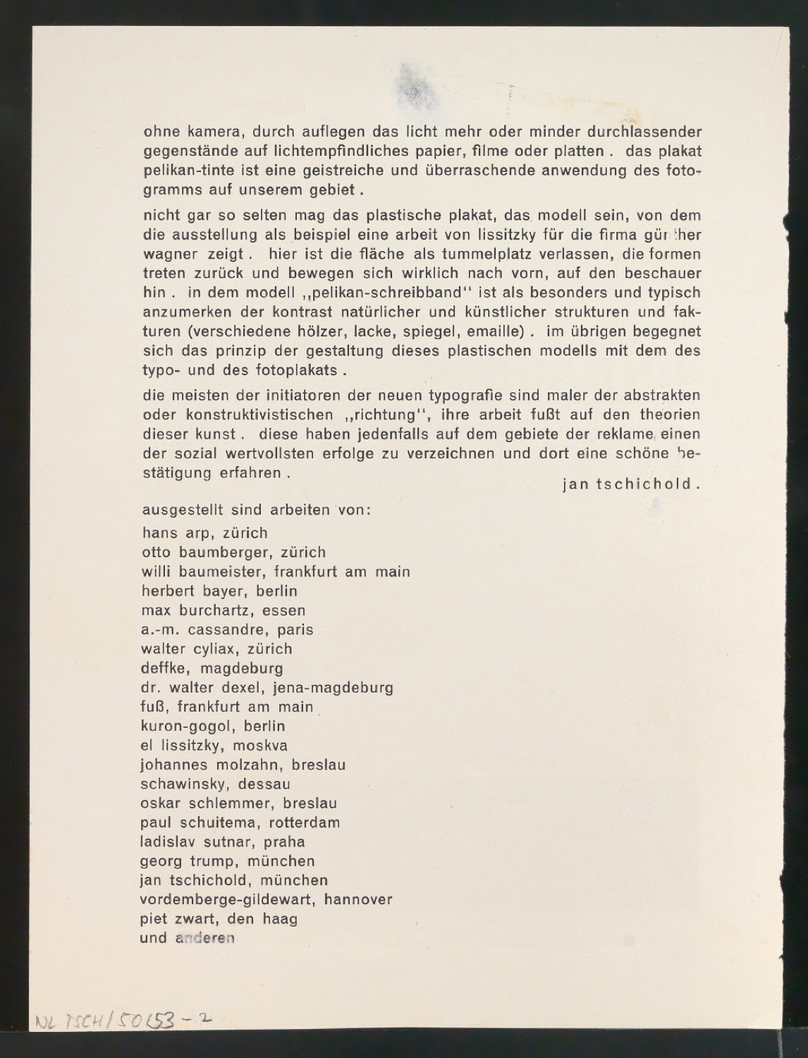 Verkleinerter Nachdruck von Plakat Lindauers Bellisana — Blatt 4