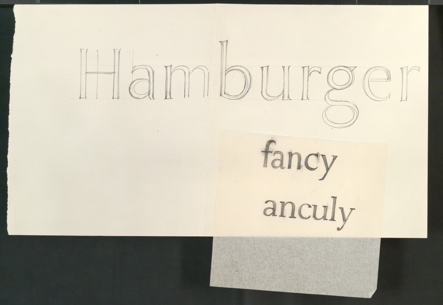 Entwurfszeichnungen verschiedener Schrifttypen — Blatt 39