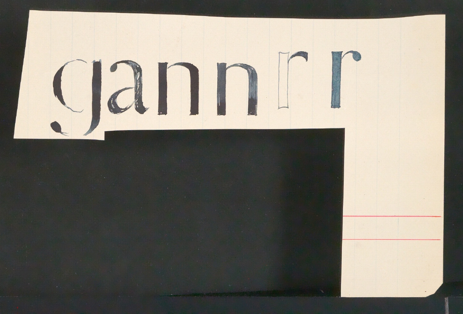 Entwurfszeichnungen verschiedener Schrifttypen — Blatt 67