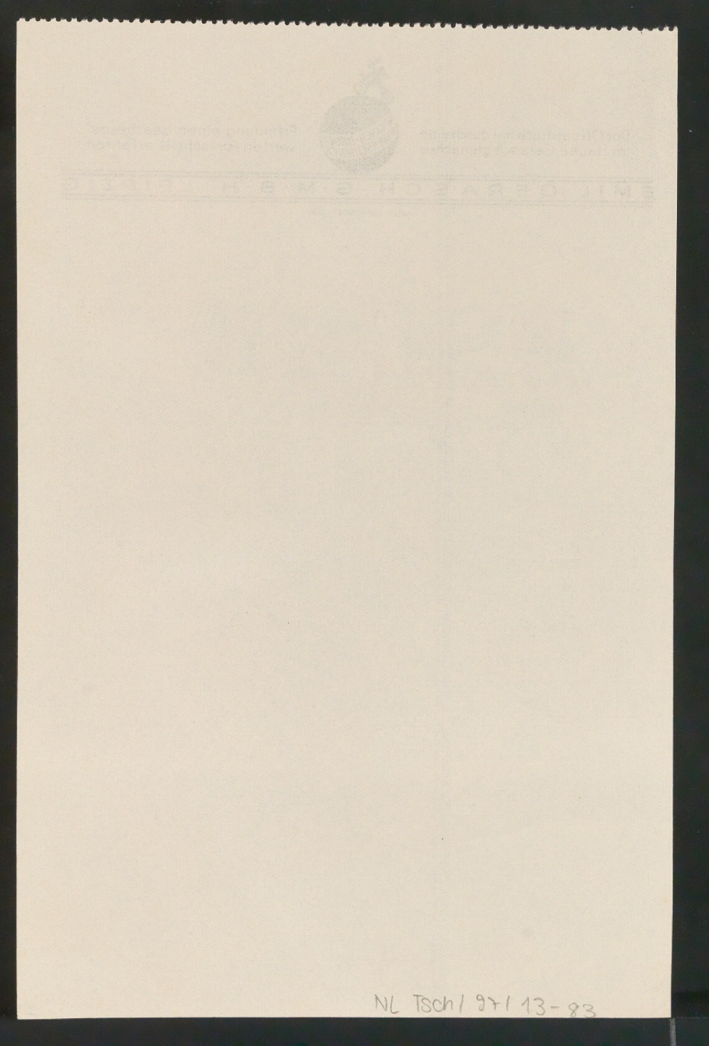 Entwurfszeichnungen von Schablonenschrift für die Stempel AG — Blatt 10