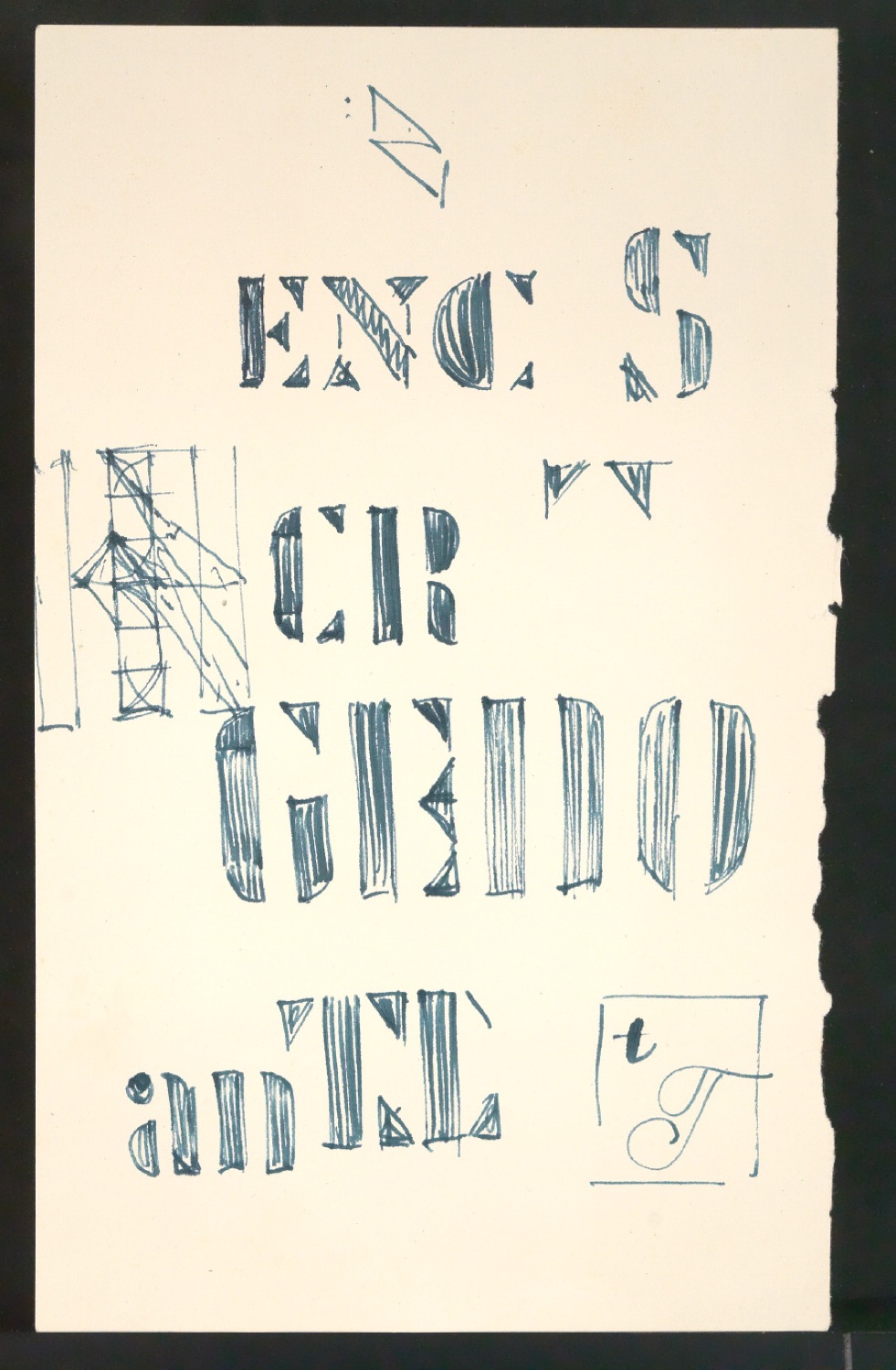 Entwurfszeichnungen von Schablonenschrift für die Stempel AG — Blatt 11