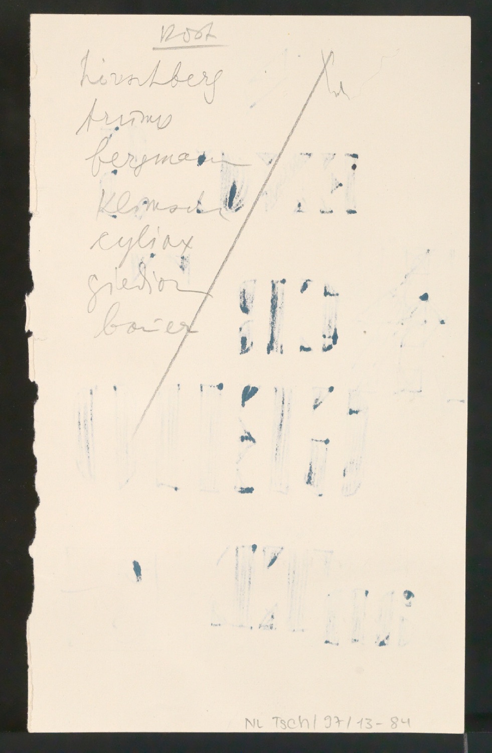 Entwurfszeichnungen von Schablonenschrift für die Stempel AG — Blatt 12