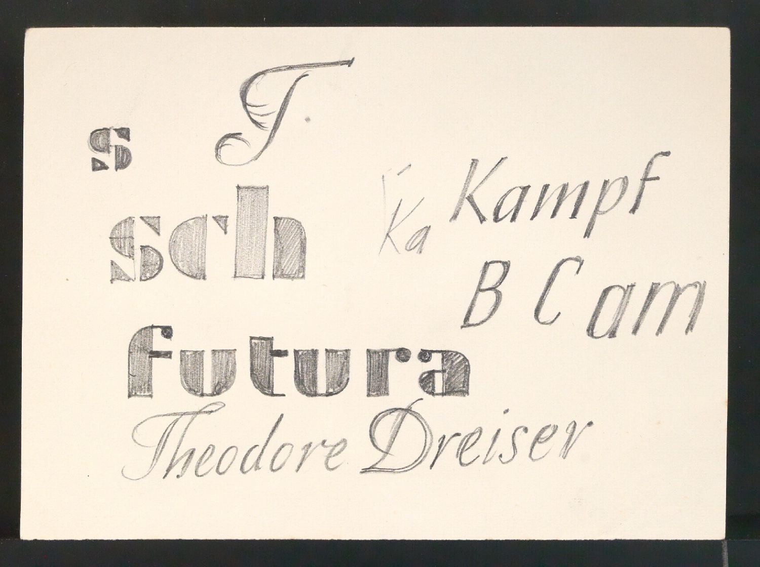 Entwurfszeichnungen von Schablonenschrift für die Stempel AG — Blatt 13