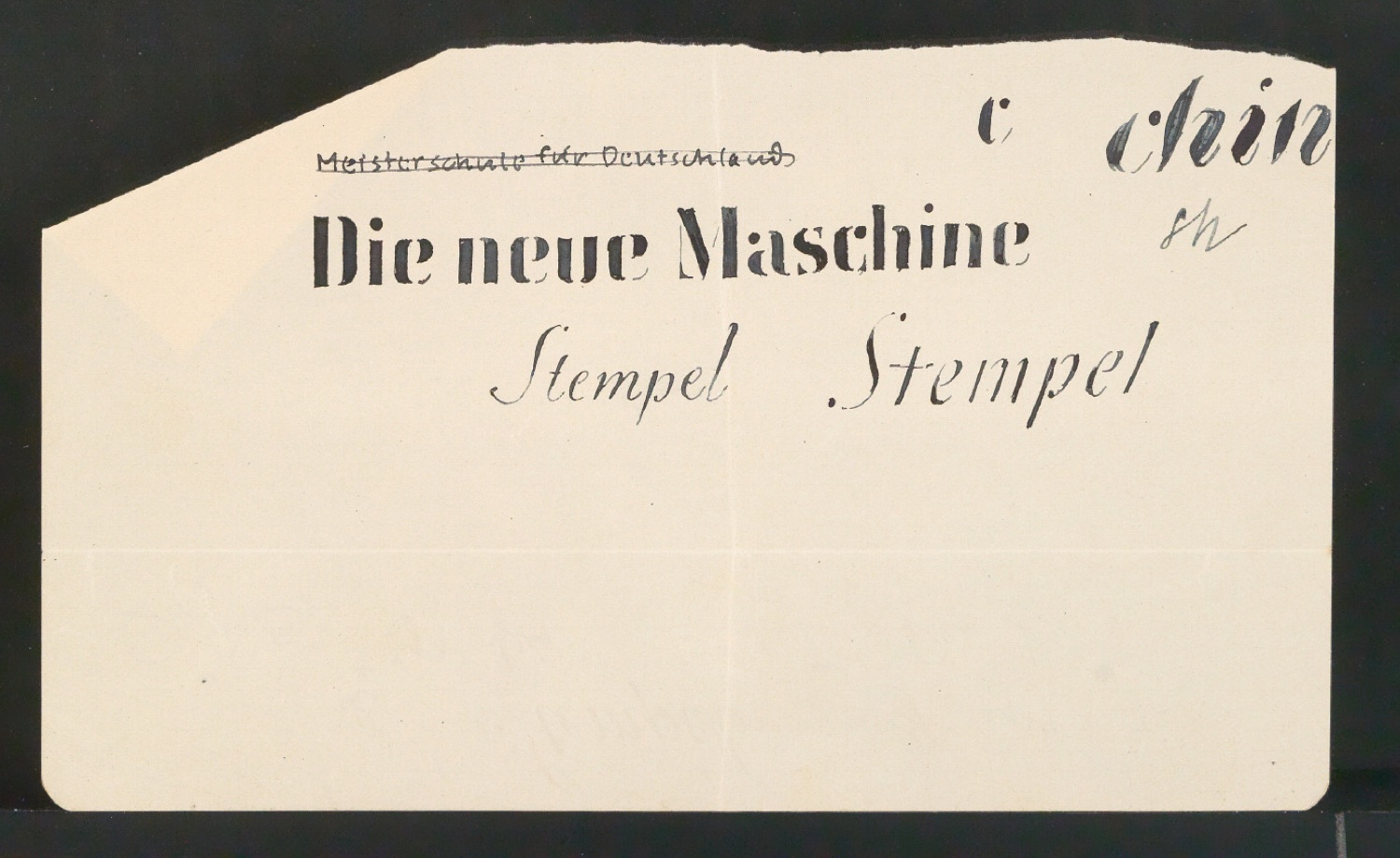 Entwurfszeichnungen von Schablonenschrift für die Stempel AG — Blatt 15