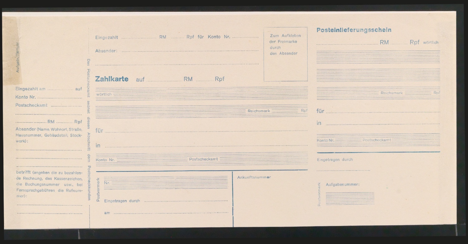 Vergleich einer alten und neuen typografischen Lösung einer Zahlkarte für den Artikel Tabellen- und Formblattsatz — Blatt 3