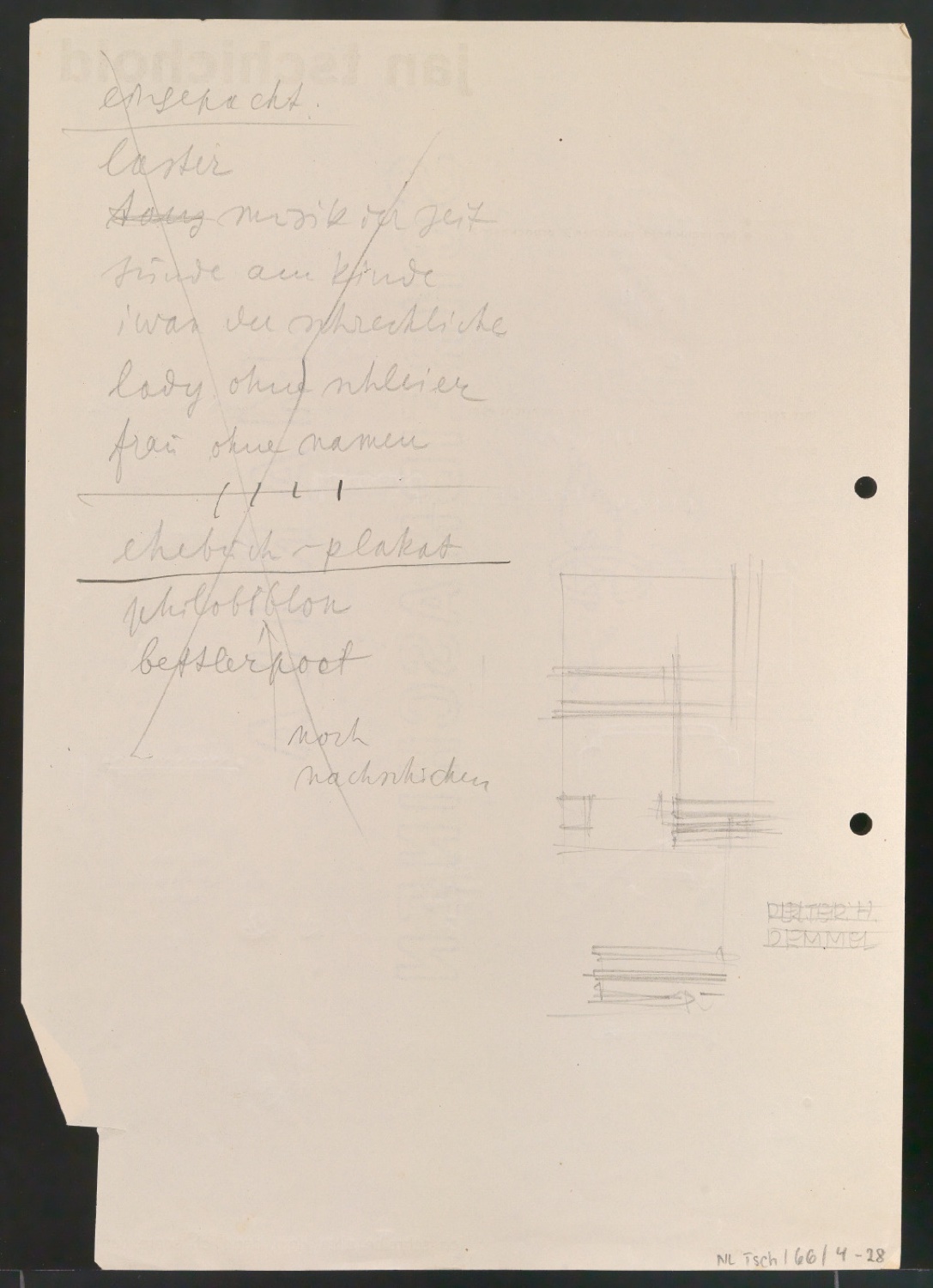 Entwürfe und Entwurfsskizzen für den Bucheinband von Heinrich von Kleists Sämtliche Werke — Blatt 13