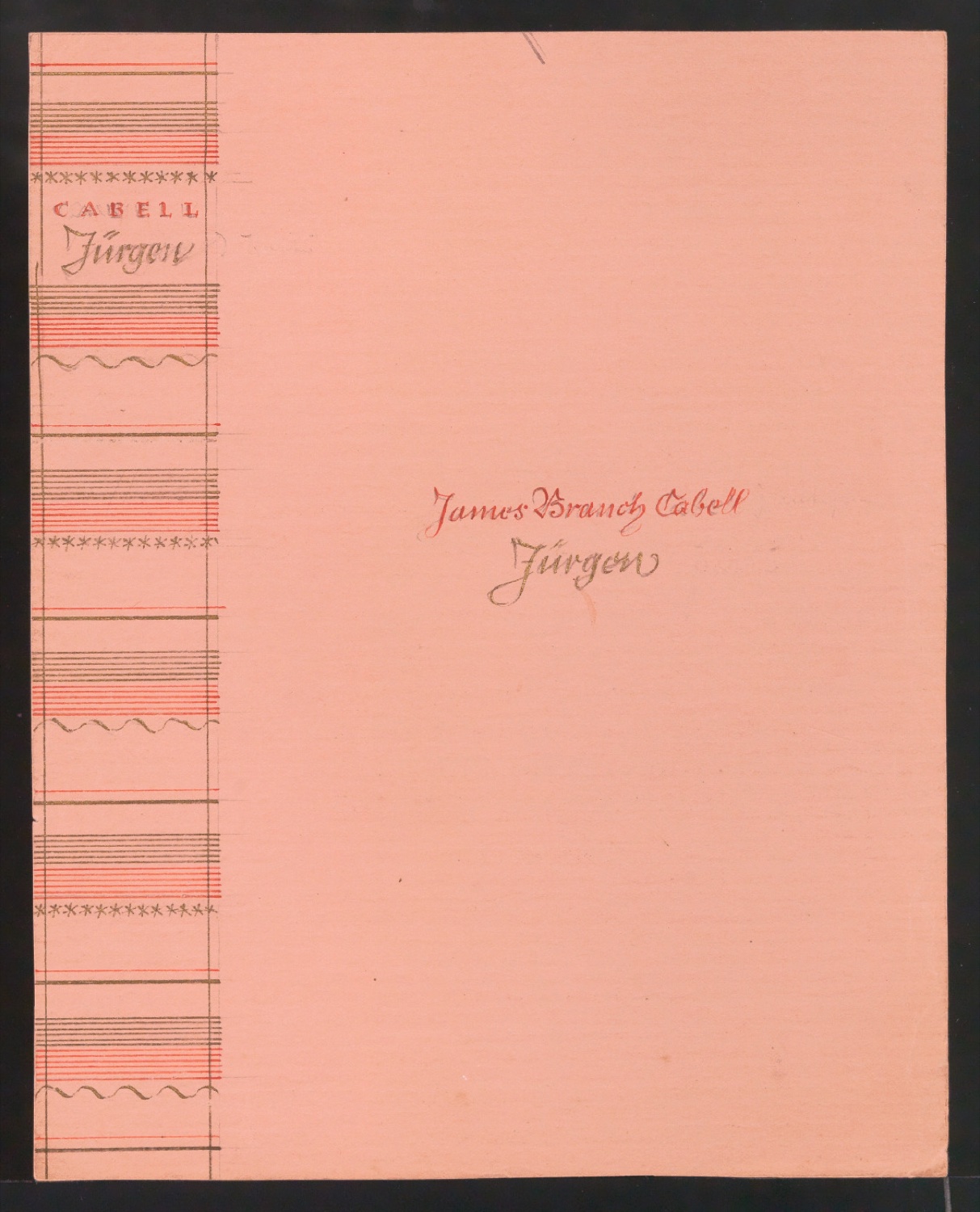 Entwurf für den Umschlag von Jürgen — Blatt 1