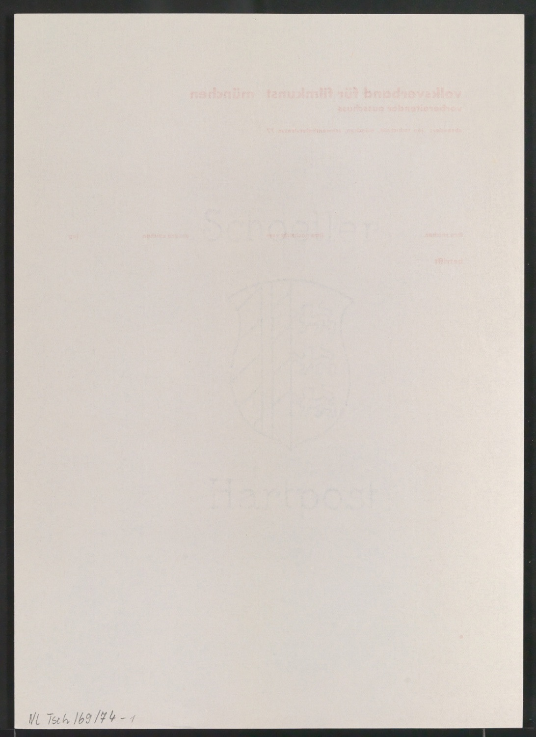Briefbogen für Volksverband für Filmkunst, Vorbereitender Ausschuss — Blatt 2