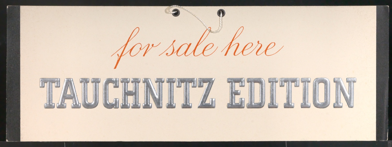 Entwürfe und Belegexemplar von Werbeschild Tauchnitz Edition — Blatt 3
