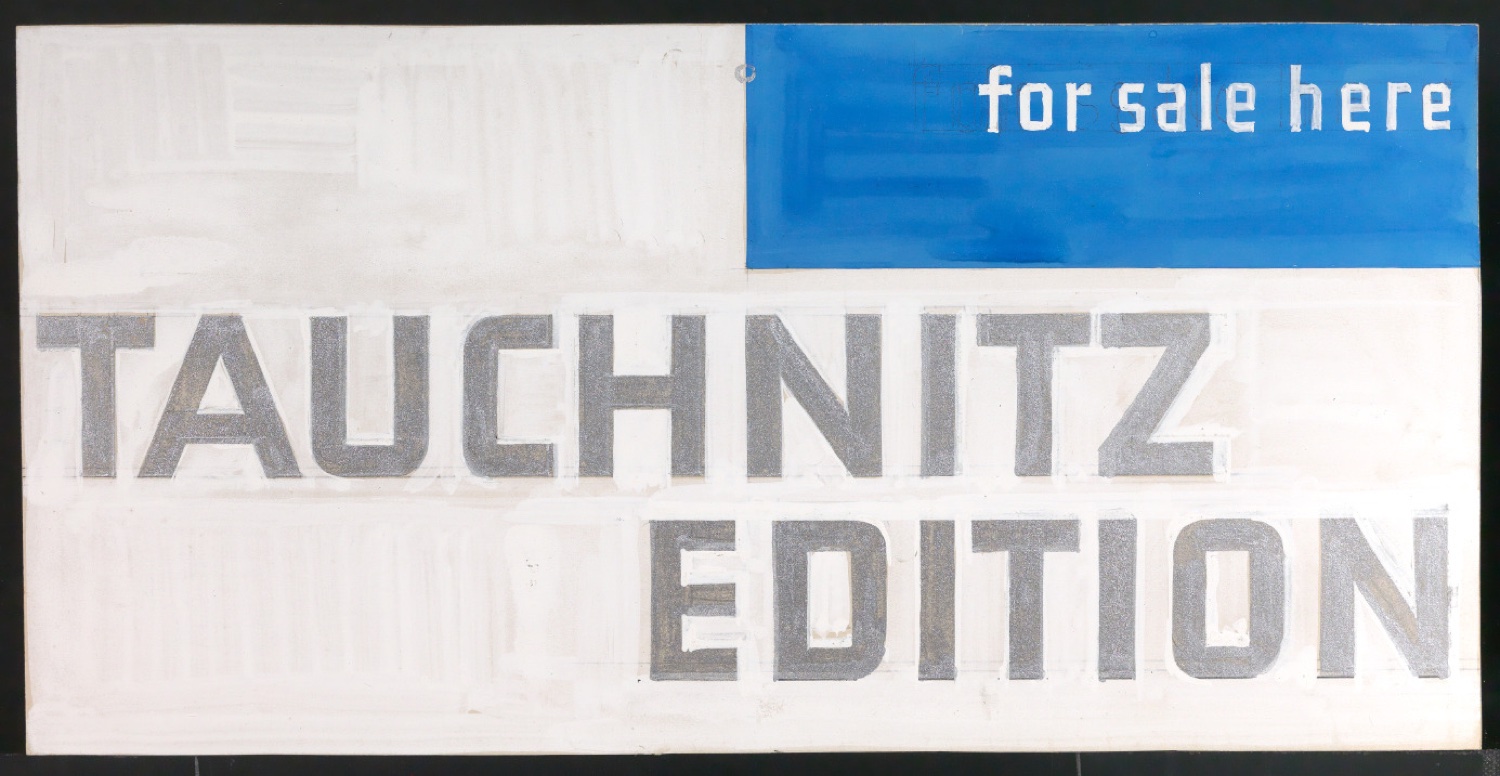 Entwürfe und Belegexemplar von Werbeschild Tauchnitz Edition — Blatt 5