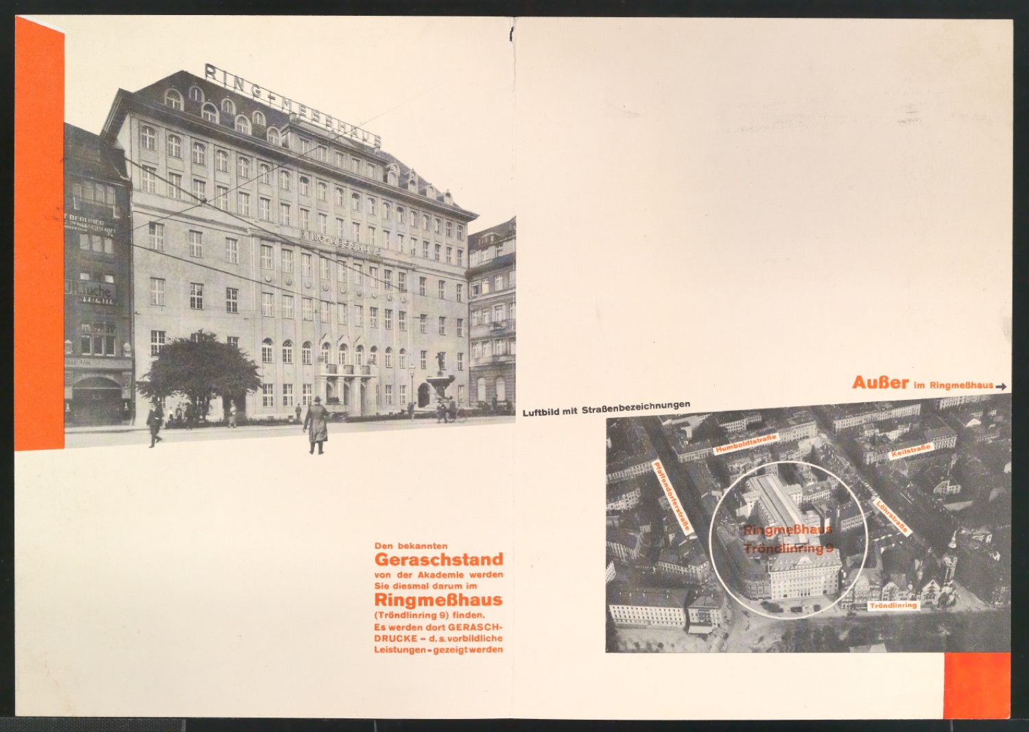 Merken Sie sich bitte: Die Reklamemesse ist umgezogen — Blatt 2