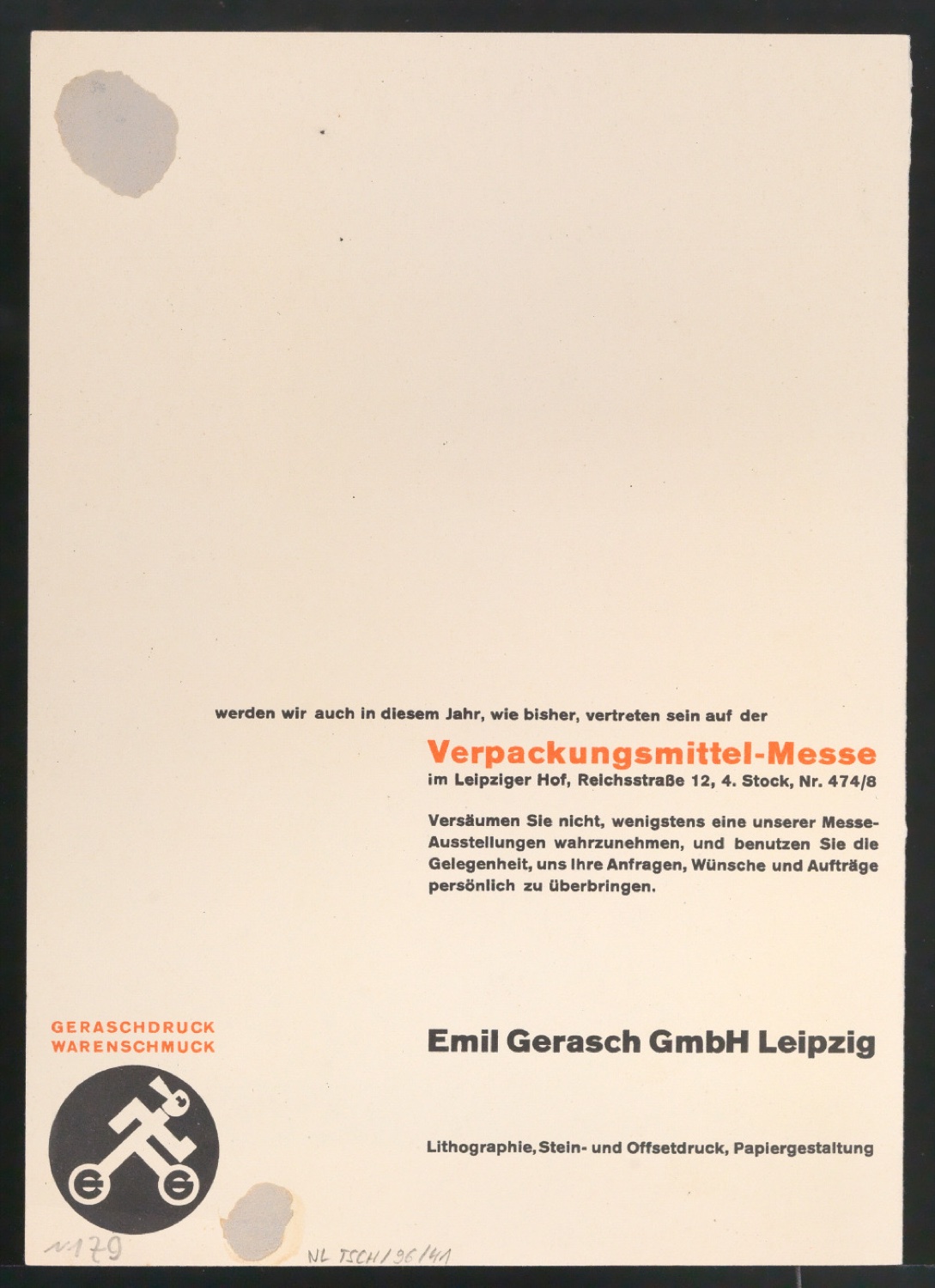 Merken Sie sich bitte: Die Reklamemesse ist umgezogen — Blatt 3
