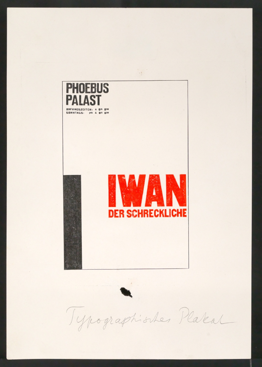Verkleinerter Nachdruck von Plakat Iwan der Schreckliche für Phoebus Palast — Blatt 1