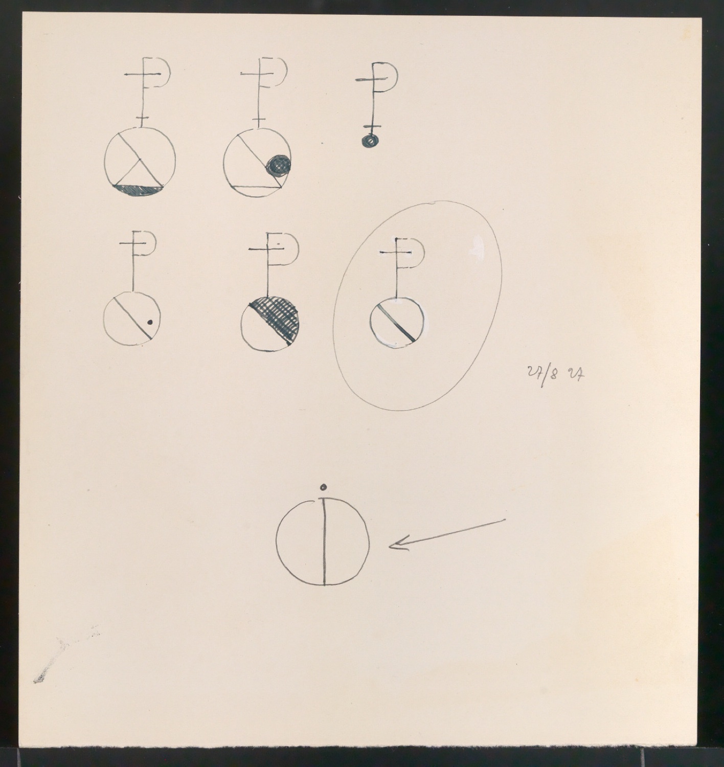 Entwürfe und finale Version von Verlegermarke für Poeschel & Trepte — Blatt 1