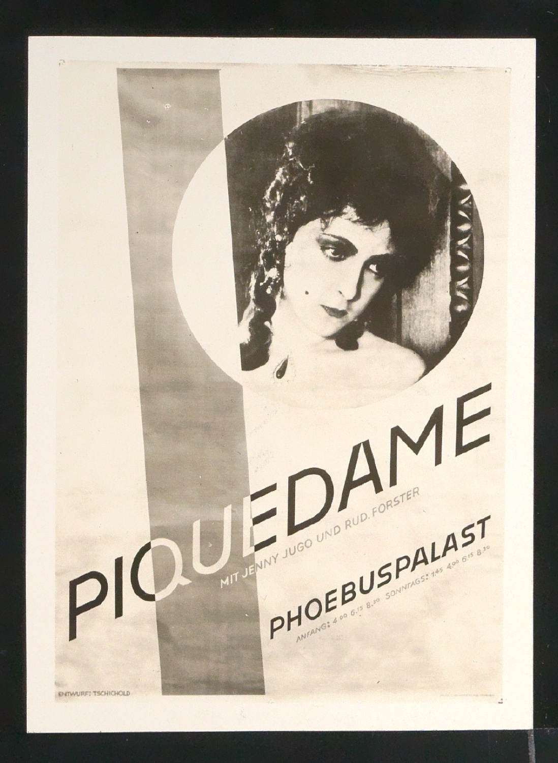 Reproduktionsfotografie von Plakat Piquedame für Phoebus-Palast — Blatt 1