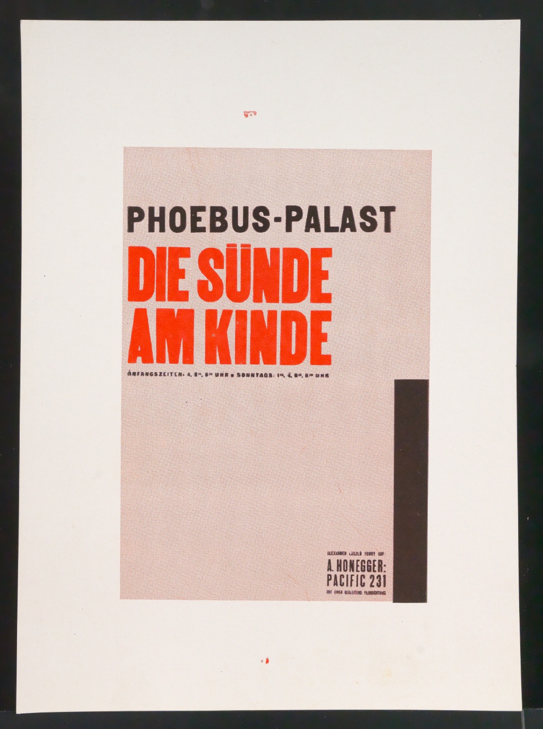 Verkleinerte Probedrucke von Plakat Die Sünde am Kinde für Phoebus-Palast — Blatt 3