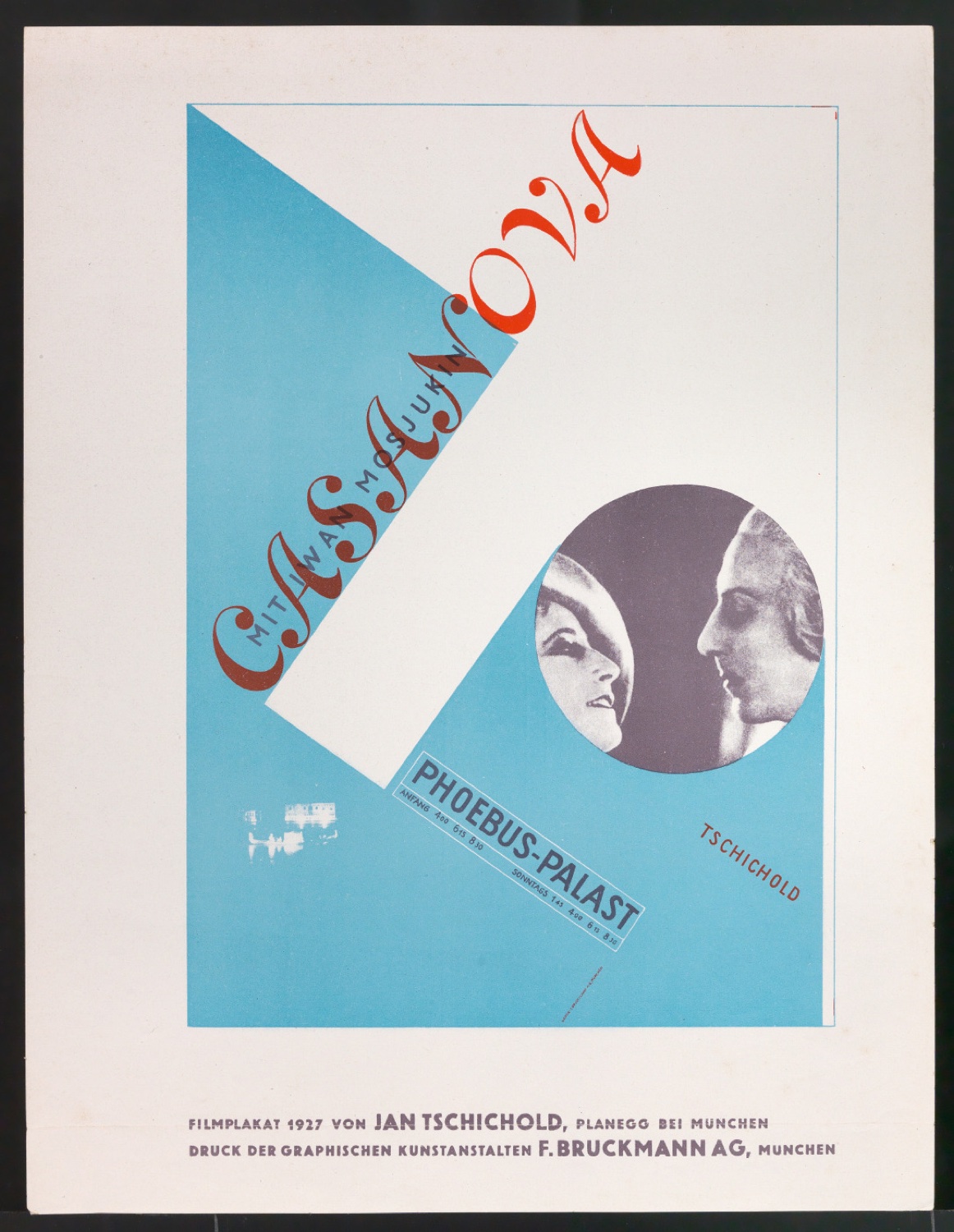 Verkleinerter Nachdruck von Plakat Casanova für Phoebus-Palast — Blatt 1