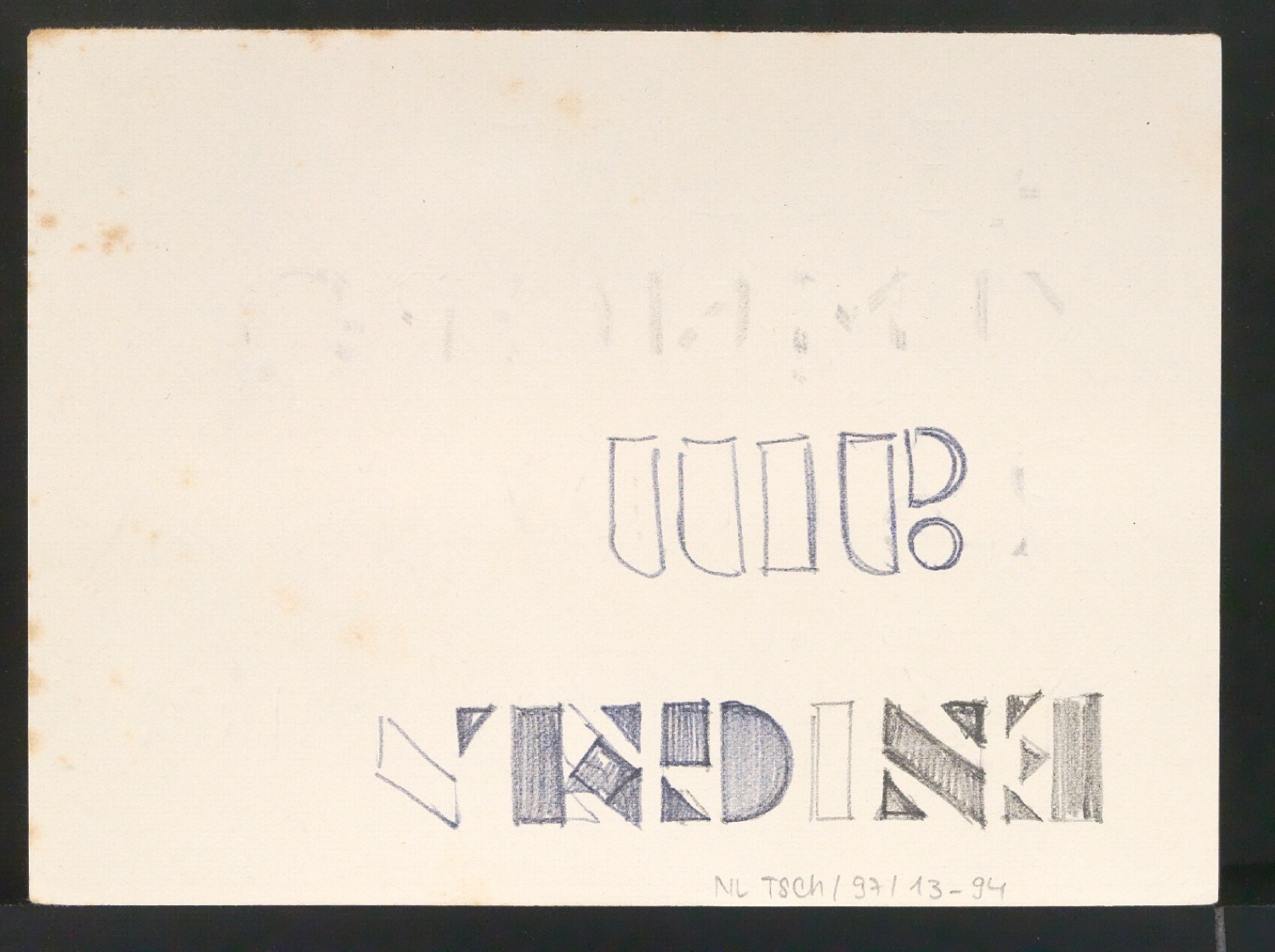 Entwürfe einer konstruierten Grotesk — Blatt 2