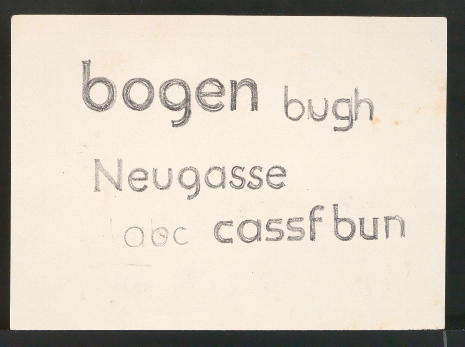Entwürfe einer konstruierten Grotesk — Blatt 3