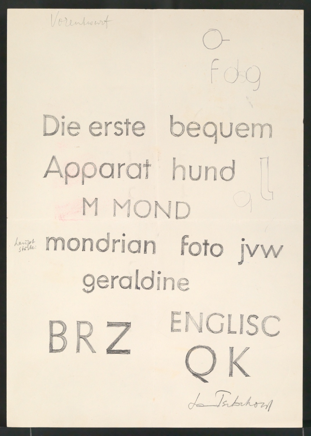Entwürfe einer konstruierten Grotesk — Blatt 7