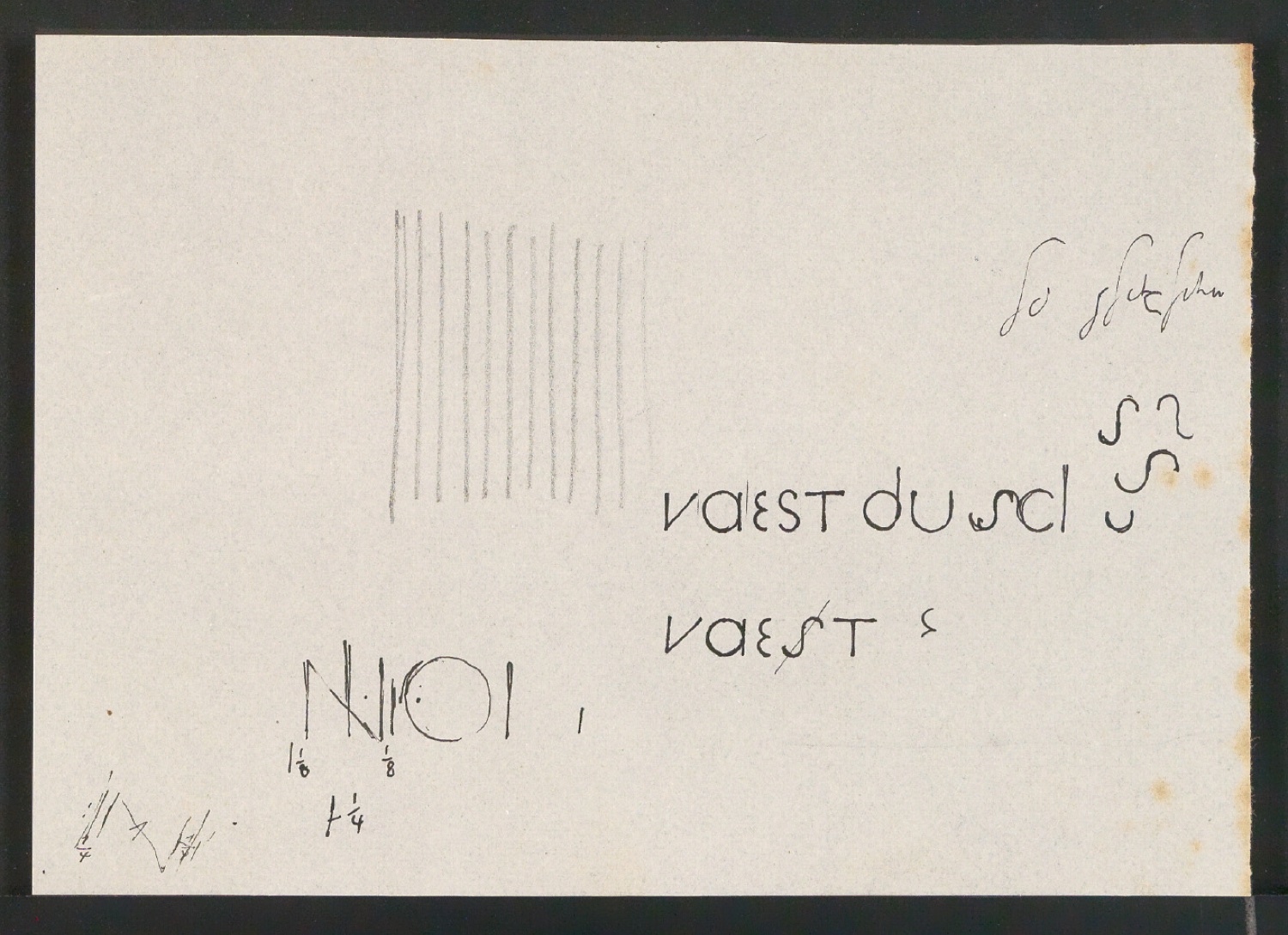 Entwurfszeichnungen für versuch einer neuen schrift — Blatt 3