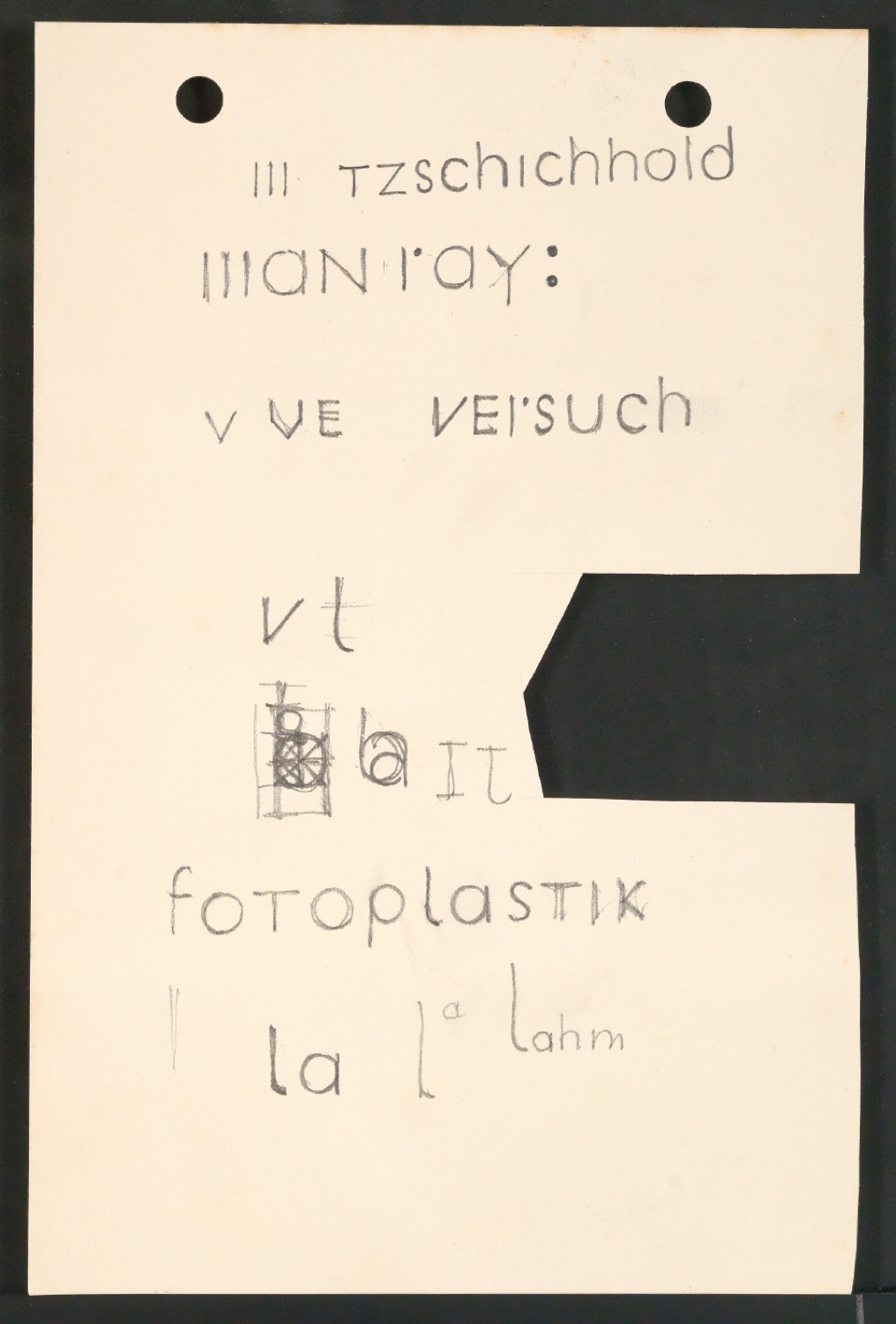 Entwurfszeichnungen für versuch einer neuen schrift — Blatt 9