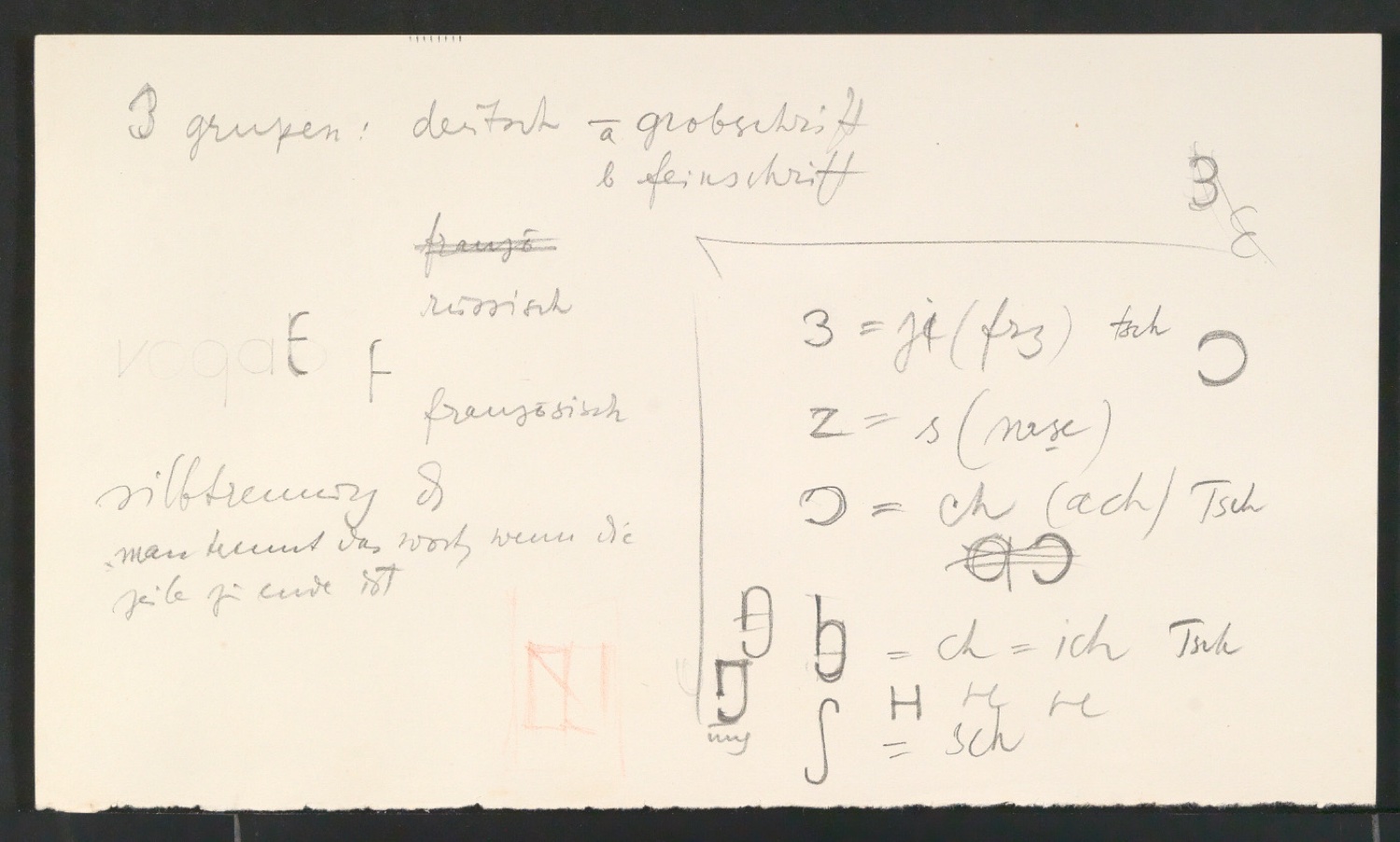 Entwurfszeichnungen für versuch einer neuen schrift — Blatt 13