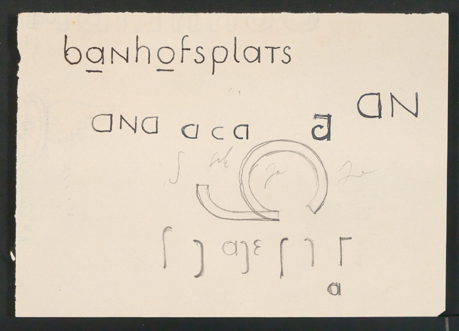 Entwurfszeichnungen für versuch einer neuen schrift — Blatt 17