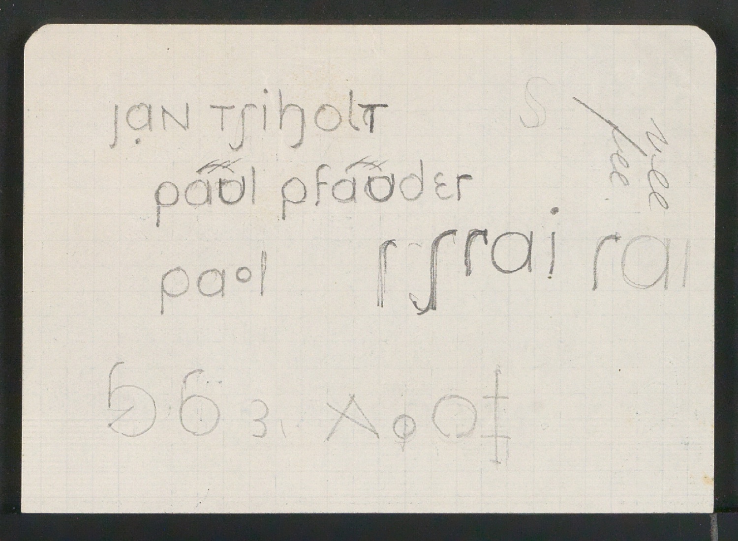 Entwurfszeichnungen für versuch einer neuen schrift — Blatt 19
