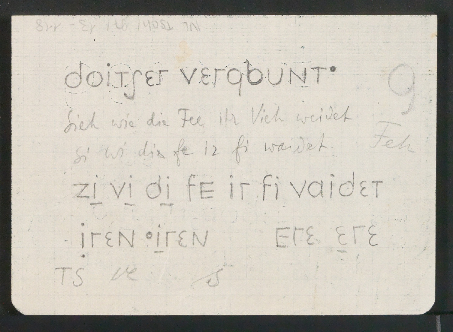 Entwurfszeichnungen für versuch einer neuen schrift — Blatt 20