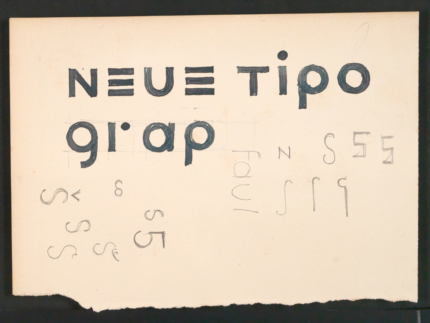 Entwurfszeichnungen für versuch einer neuen schrift — Blatt 23