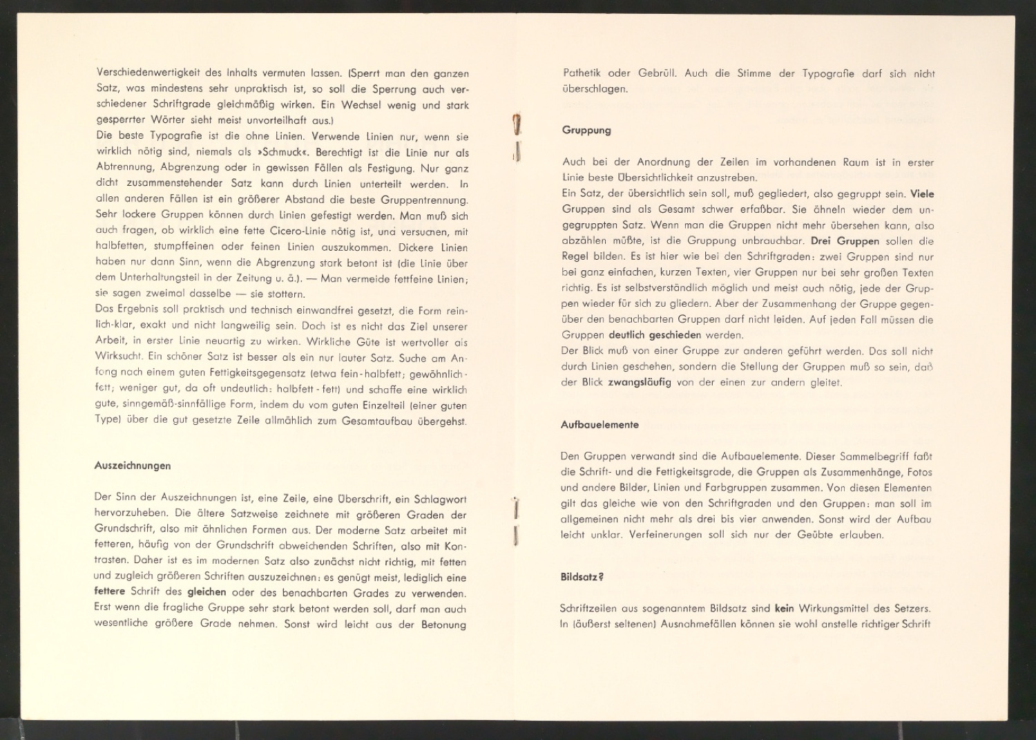 Regeln für die Gestaltung des Akzidenzsatzes — Blatt 3