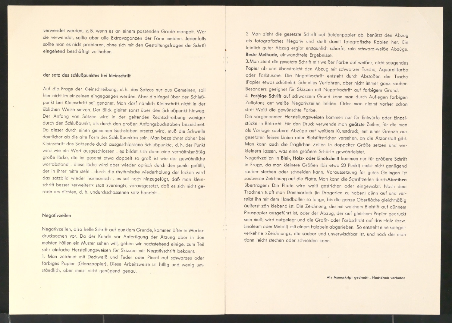 Regeln für die Gestaltung des Akzidenzsatzes — Blatt 4