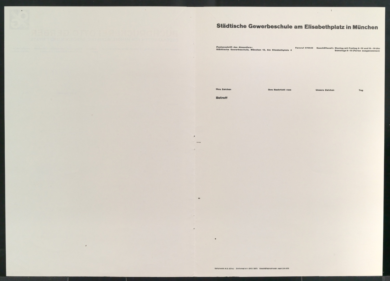 Ausschnitte und Illustrationen aus Artikel Der Geschäftsbrief nach DIN 676 — Blatt 4