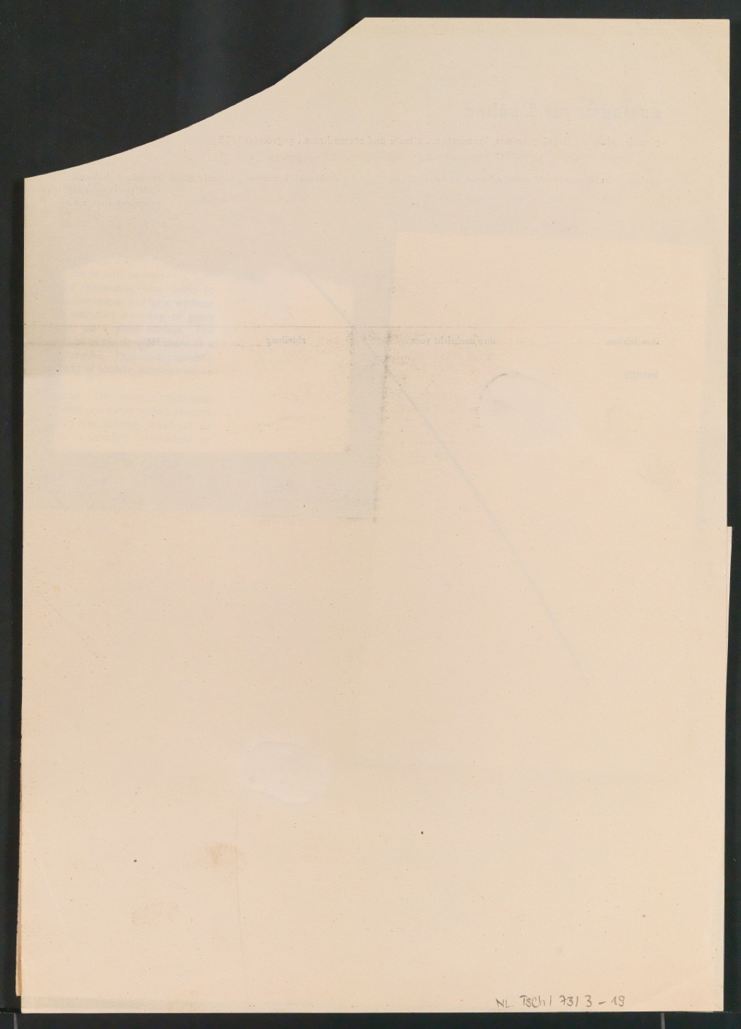 Notizen und gesammelte Firmenzeichen für das Typoskript Typosignete und Kurzzeichen — Blatt 34