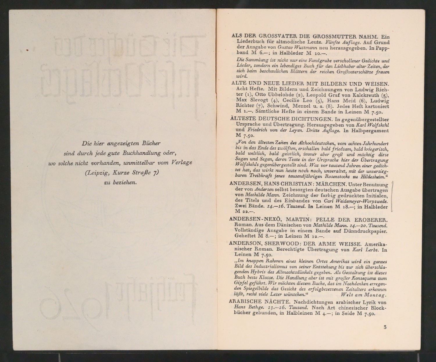Bücher des Insel-Verlags — Blatt 2