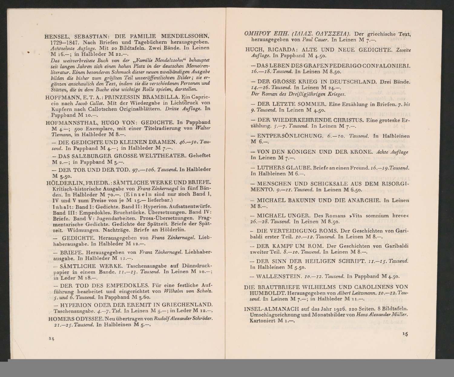 Bücher des Insel-Verlags — Blatt 8