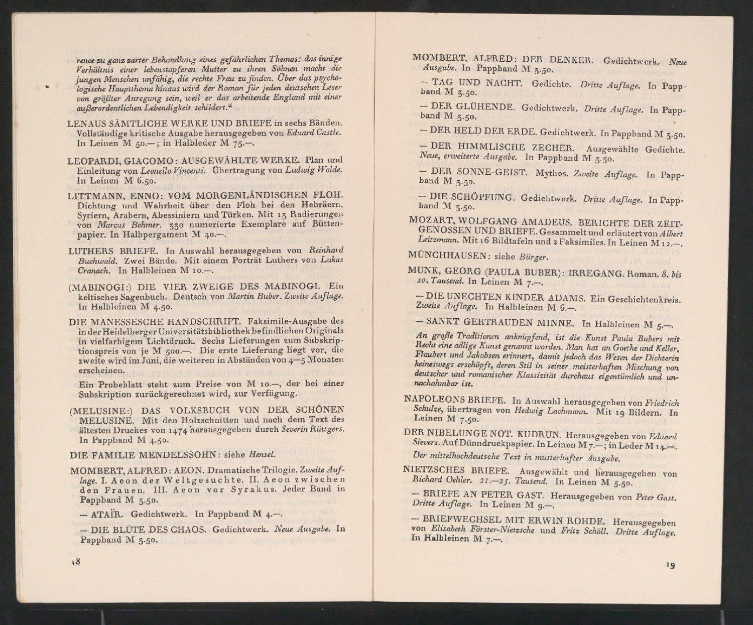 Bücher des Insel-Verlags — Blatt 10