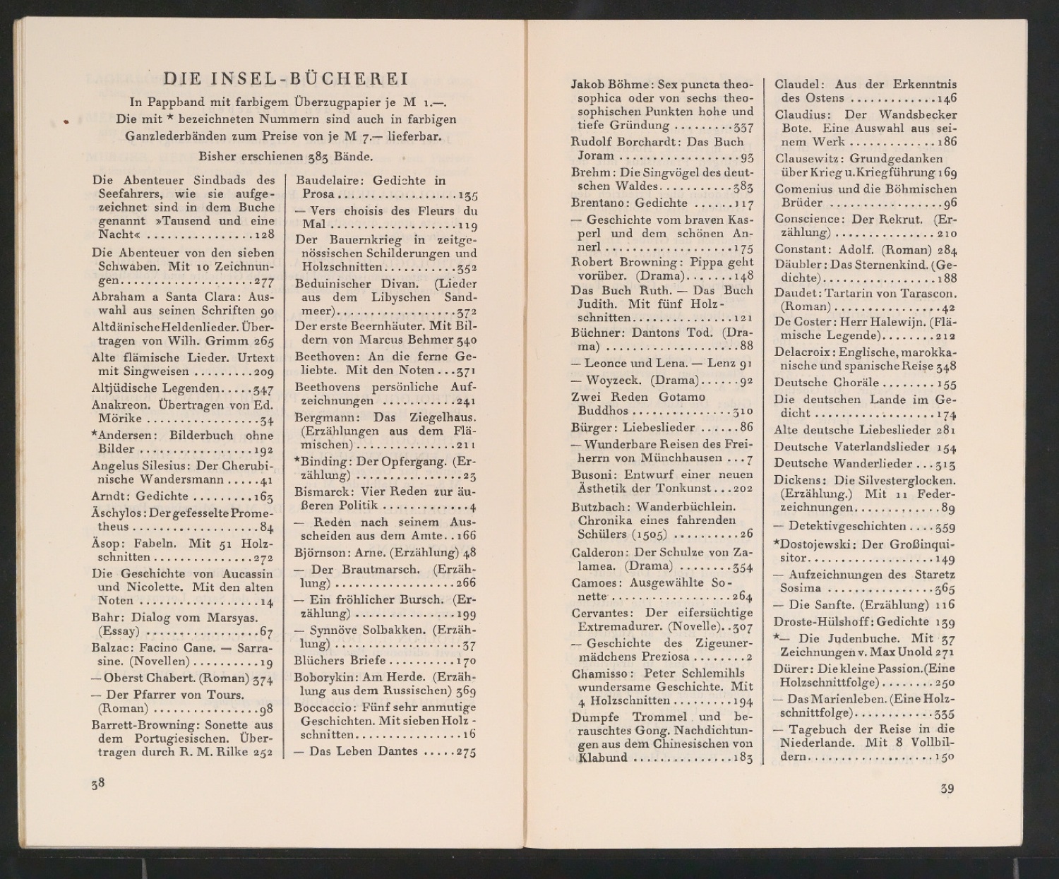 Bücher des Insel-Verlags — Blatt 20