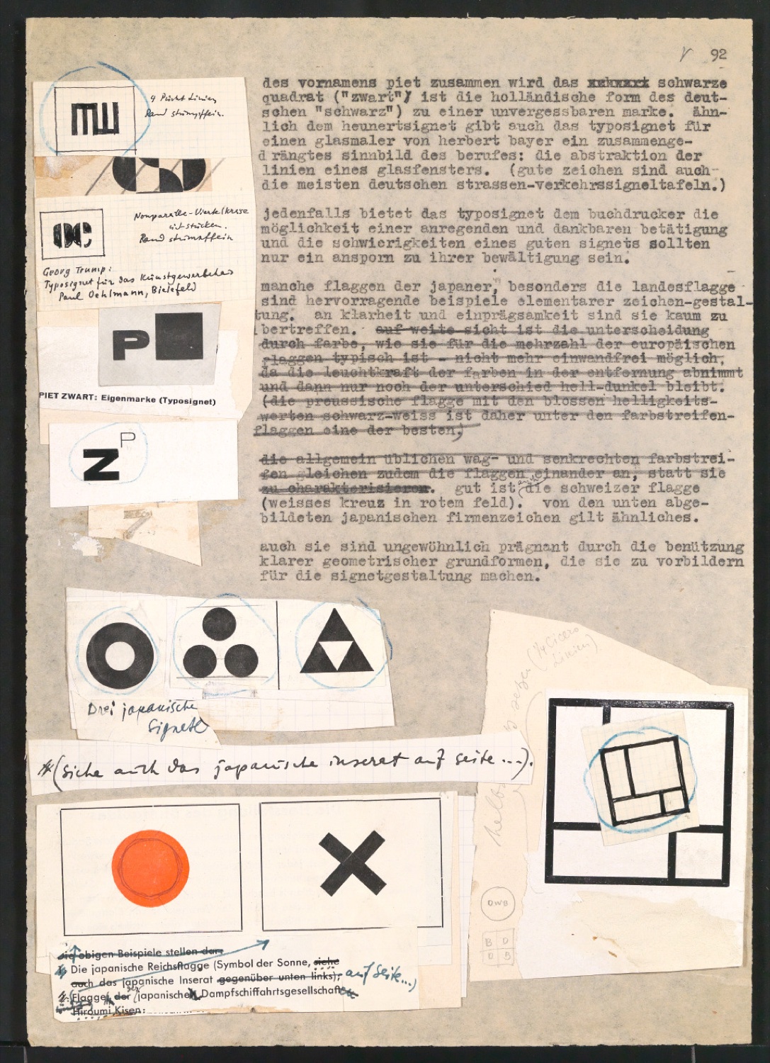 Typosignete und Kurzzeichen — Blatt 3