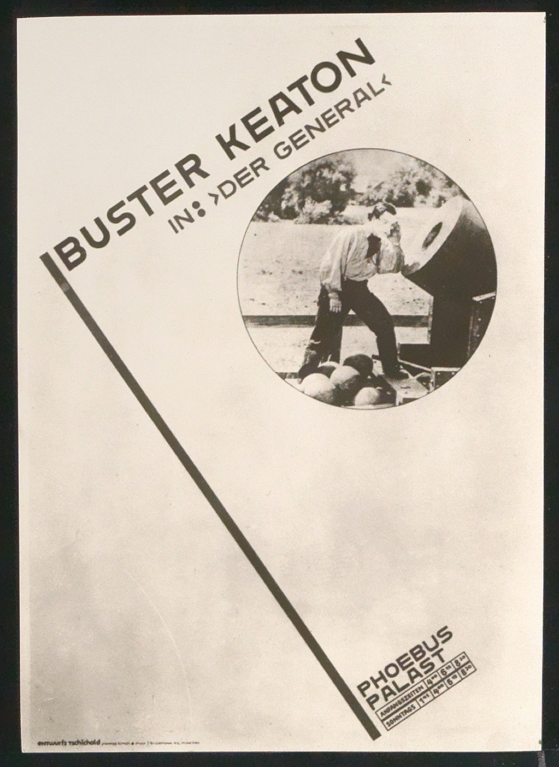 Reproduktionsfotografie von Plakat Buster Keaton Der General für Phoebus-Palast — Blatt 1
