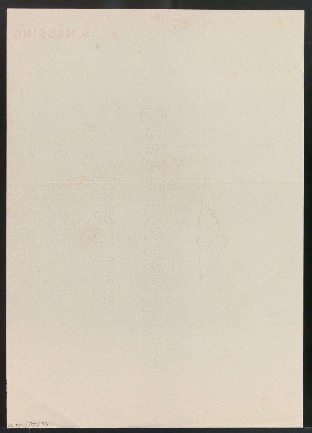 Briefbogen für S. Hassing — Blatt 2