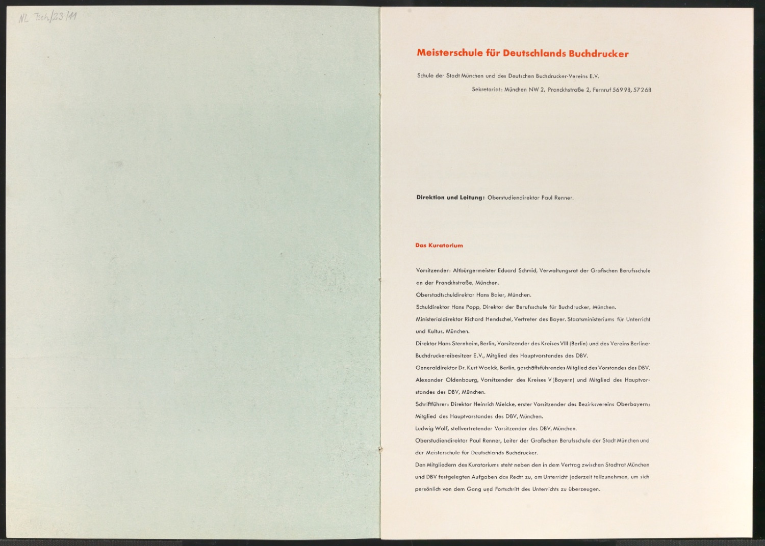 Meisterschule für Deutschlands Buchdrucker München — Blatt 2