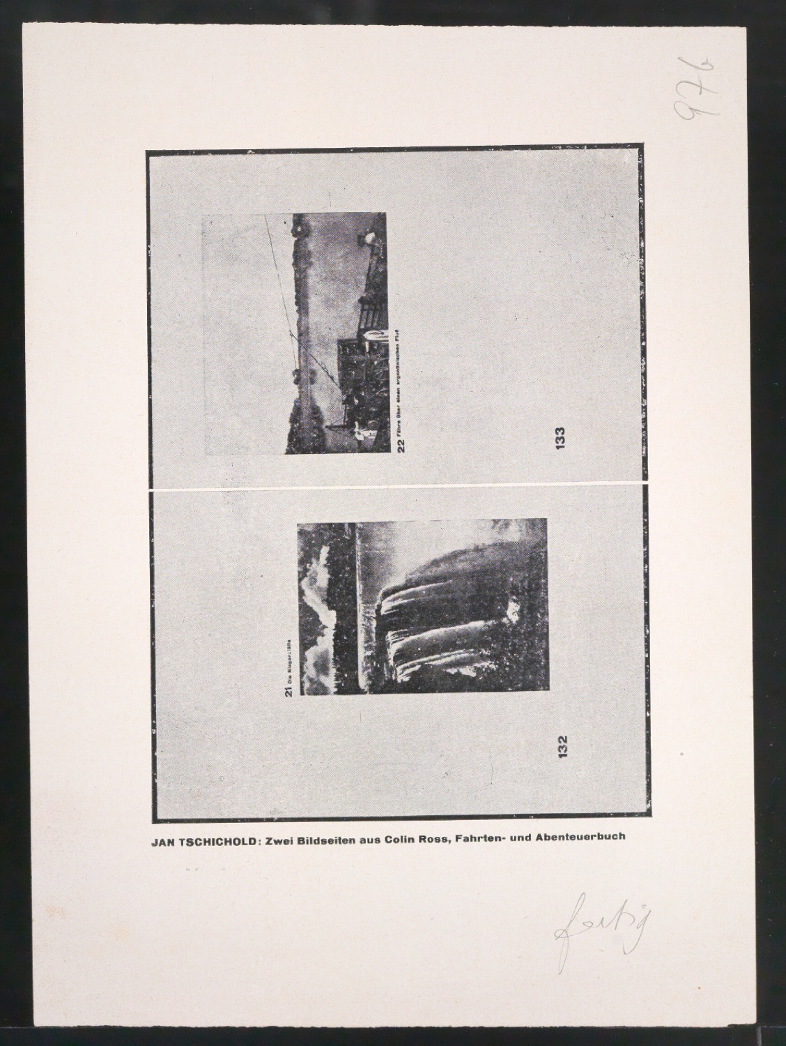 Probedruck für eine Illustration von Seiten aus Das Fahrten- und Abenteuerbuch — Blatt 1