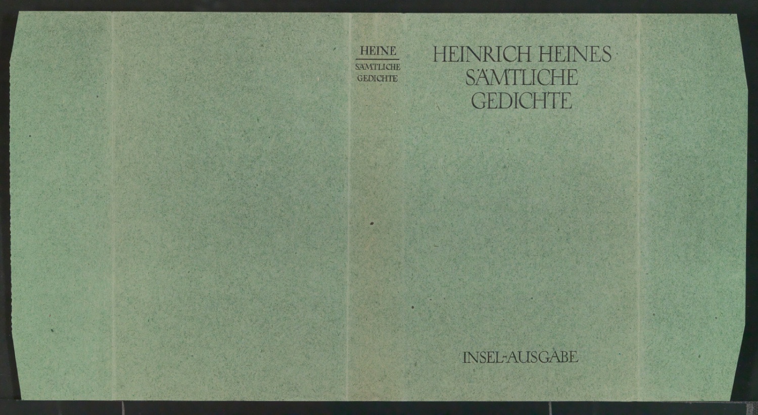 Probedruck von Schutzumschlag für Heinrich Heines Sämtliche Gedichte — Blatt 1