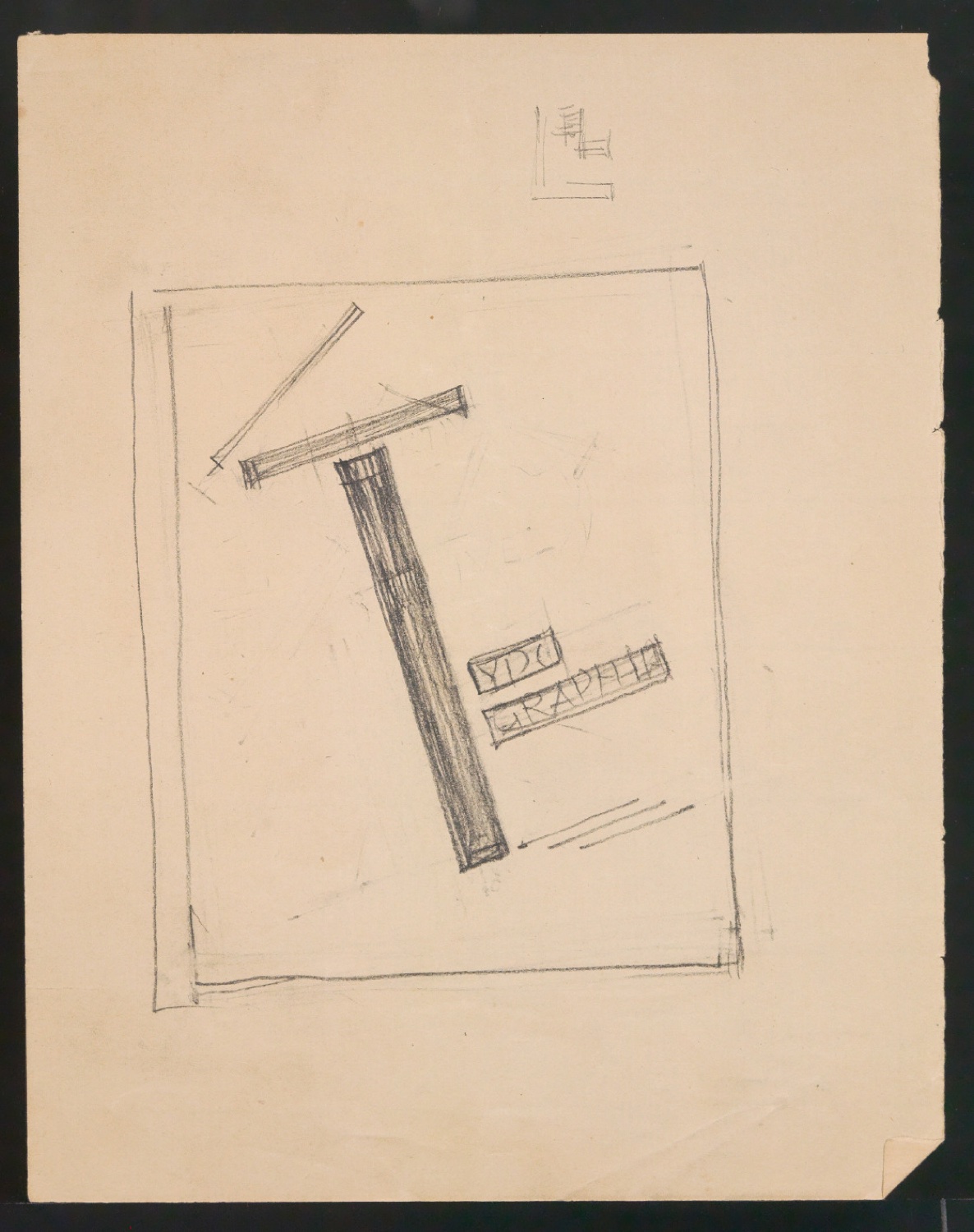 Entwurfsskizze für den Umschlag von Elementare Typographie — Blatt 2