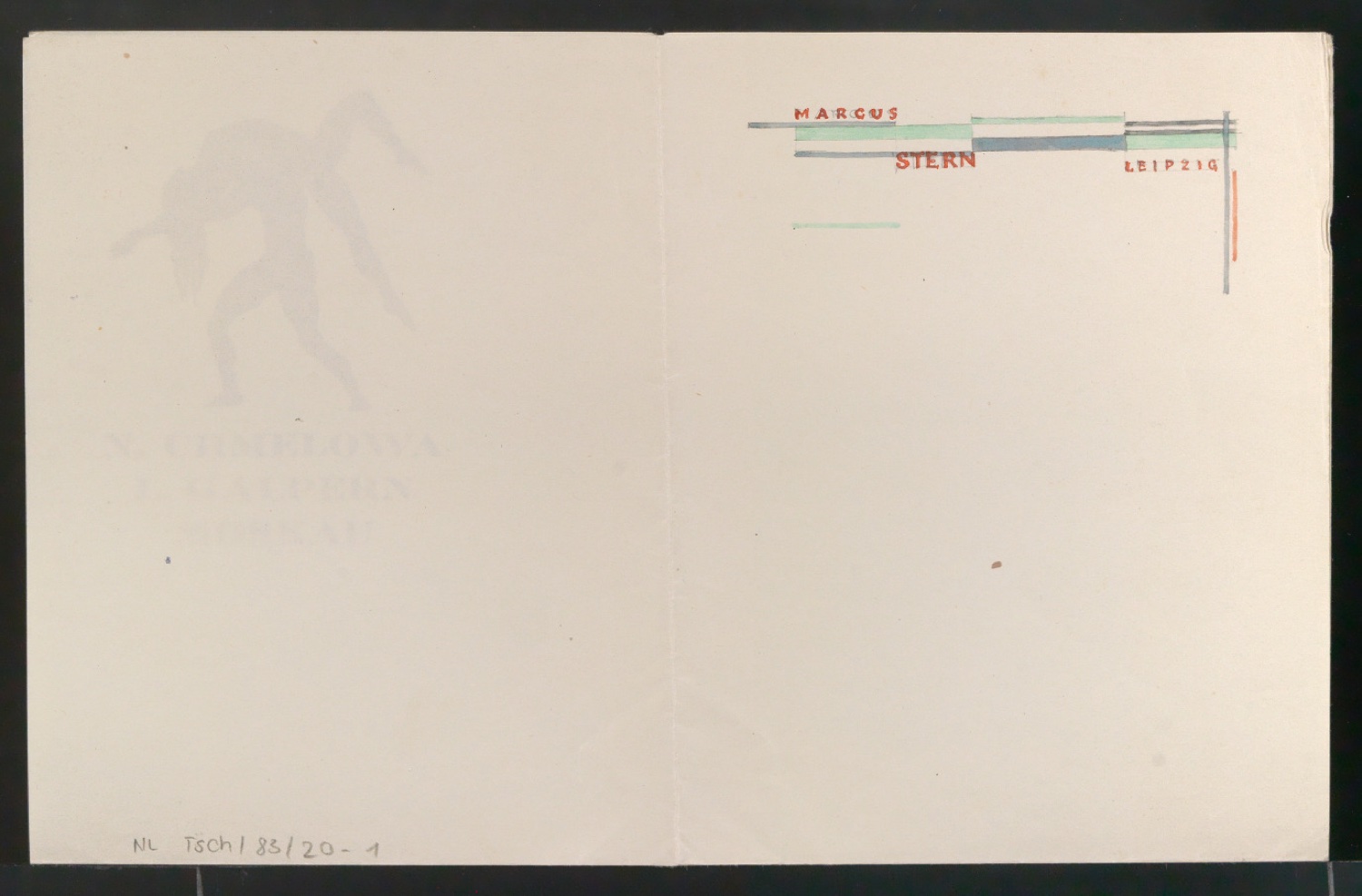 Entwurf von Briefbogen für Marcus Stern — Blatt 1